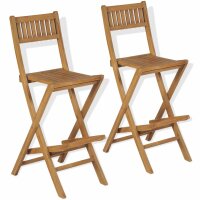 vidaXL 3-tlg. Bistro-Set mit Klappst&uuml;hlen Massivholz Teak