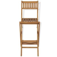 vidaXL 3-tlg. Bistro-Set mit Klappst&uuml;hlen Massivholz Teak