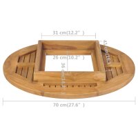 vidaXL Bierkastentisch Teak 70 cm