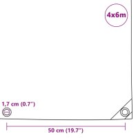 vidaXL Abdeckplane 650 g/m&sup2; 4x6 m Grau