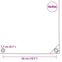 vidaXL Abdeckplane 650 g/m&sup2; 4x4 m Wei&szlig;