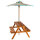 vidaXL Kinder-Picknicktisch Sonnenschirm 79x90x60cm Massivholz Akazie