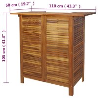vidaXL Stehtisch 110x50x105 cm Akazienholz Massiv