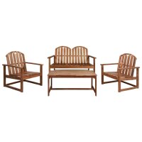 vidaXL 4-tlg. Garten-Lounge-Set Massivholz Akazie