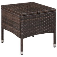 vidaXL 3-tlg. Bistro-Set Poly Rattan Braun