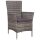 vidaXL 3-tlg. Bistro-Set Poly Rattan Grau