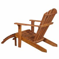 vidaXL Adirondack-Gartensessel mit Fußablage Akazie Massivholz