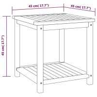 vidaXL Beistelltisch Akazienholz Massiv 45 x 45 x 45 cm