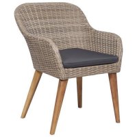 vidaXL Gartenstühle mit Polstern 2 Stk. Poly Rattan...