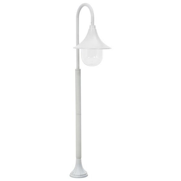 vidaXL Garten-Pollerleuchte E27 120 cm Aluminium Wei&szlig;