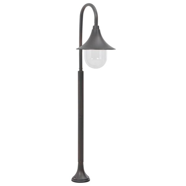 vidaXL Garten-Pollerleuchte E27 120 cm Aluminium Bronzefarben