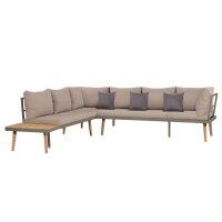 vidaXL 4-tlg. Garten-Lounge-Set mit Auflagen Massivholz...