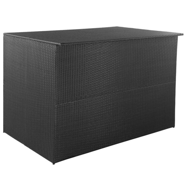 vidaXL Gartenbox Schwarz 150x100x100 cm Poly Rattan