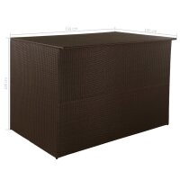 vidaXL Gartenbox Braun 150x100x100 cm Poly Rattan