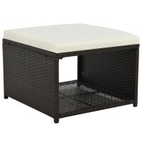 vidaXL 4-tlg. Garten-Lounge-Set Poly Rattan Braun