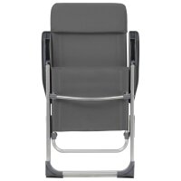 vidaXL Klappbare Campingst&uuml;hle 4 Stk. Grau Aluminium