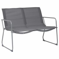 vidaXL 4-tlg. Garten-Lounge-Set Stoff und Stahl Grau