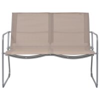 vidaXL 4-tlg. Garten-Lounge-Set Stoff und Stahl Taupe