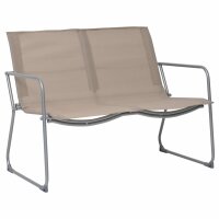 vidaXL 4-tlg. Garten-Lounge-Set Stoff und Stahl Taupe