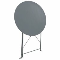 vidaXL 3-tlg. Bistro-Set Stahl Grau