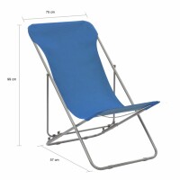 vidaXL Klappbare Strandst&uuml;hle 2 Stk. Stahl und Oxford-Gewebe Blau