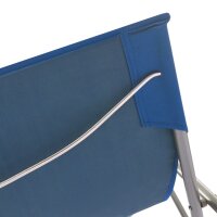 vidaXL Klappbare Strandst&uuml;hle 2 Stk. Stahl und Oxford-Gewebe Blau