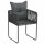vidaXL Gartenstühle 2 Stk. mit Polstern Poly Rattan Schwarz