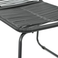 vidaXL Gartenstühle 2 Stk. Poly Rattan Schwarz