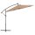 vidaXL Ampelschirm mit LED-Leuchten und Stahlmast 300 cm Taupe