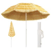vidaXL Strandschirm Natur 300 cm Hawaii Style