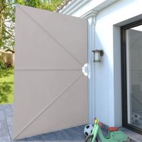 vidaXL Faltbarer Terrassen-Seitenfächer Creme 300×200 cm