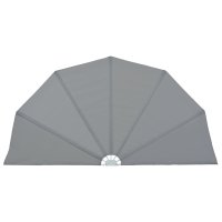 vidaXL Faltbarer Terrassen-Seitenfächer Grau 160 cm