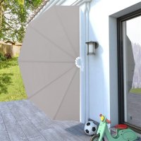 vidaXL Faltbarer Terrassen-Seitenfächer Creme 160 cm