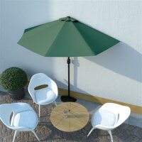 vidaXL Balkon-Sonnenschirm mit Alu-Mast Grün 270x144...