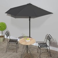 vidaXL Balkon-Sonnenschirm mit Alu-Mast Anthrazit 270x144...