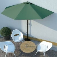 vidaXL Balkon-Sonnenschirm mit Alu-Mast Grün 300x155...