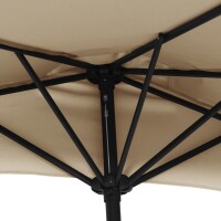 vidaXL Balkon-Sonnenschirm mit Alu-Mast Taupe 300x155 cm Halbrund