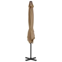 vidaXL Ampelschirm mit Aluminium-Mast Taupe 250 x 250 cm