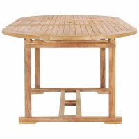 vidaXL Ausziehbarer Gartentisch 150-200 x 100 x 75 cm Massivholz Teak