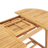 vidaXL Ausziehbarer Gartentisch 150-200 x 100 x 75 cm Massivholz Teak