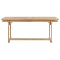 vidaXL Ausziehbarer Gartentisch 180-280x100x75 cm Massivholz Teak