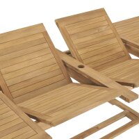 vidaXL Ausziehbarer Gartentisch 180-280x100x75 cm Massivholz Teak