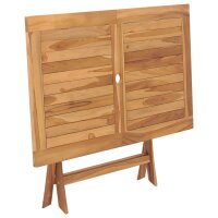 vidaXL Klappbarer Gartentisch 120x70x75 cm Teak Massivholz