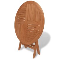 vidaXL Klappbarer Gartentisch 85x76 cm Teak Massivholz