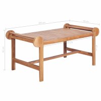 vidaXL Couchtisch 100 x 50 x 45 cm Teak Massiv