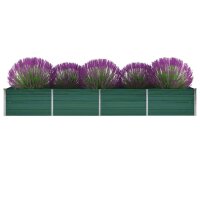 vidaXL Garten-Hochbeet Verzinkter Stahl 320x80x45 cm...