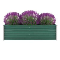 vidaXL Garten-Hochbeet Verzinkter Stahl 160x40x45 cm...