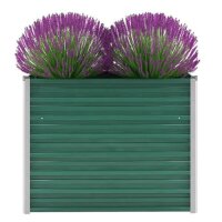 vidaXL Garten-Hochbeet Verzinkter Stahl 100x40x77 cm...