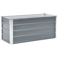 vidaXL Garten-Hochbeet Verzinkter Stahl 100x40x45 cm Grau