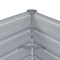 vidaXL Garten-Hochbeet Verzinkter Stahl 129x129x77 cm Grau